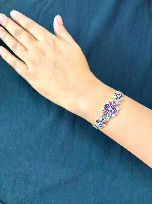 Royal Purple Blossom 92.5 Silver Bracelet